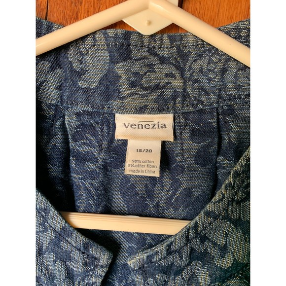 Venezia Women's Floral Denim Jacket Size 18/20 - Picture 3 of 3